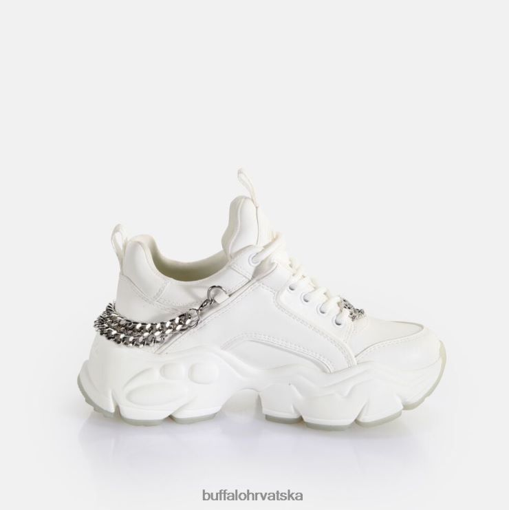 bijela/srebrna Buffalo binary chain 30 trainer trainers low veganski |tenisice TDD6T418